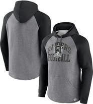 FANATICS Men's Fanatics Branded Heather Gray Las Vegas Raiders Favorite Arch Raglan Pullover Hoodie