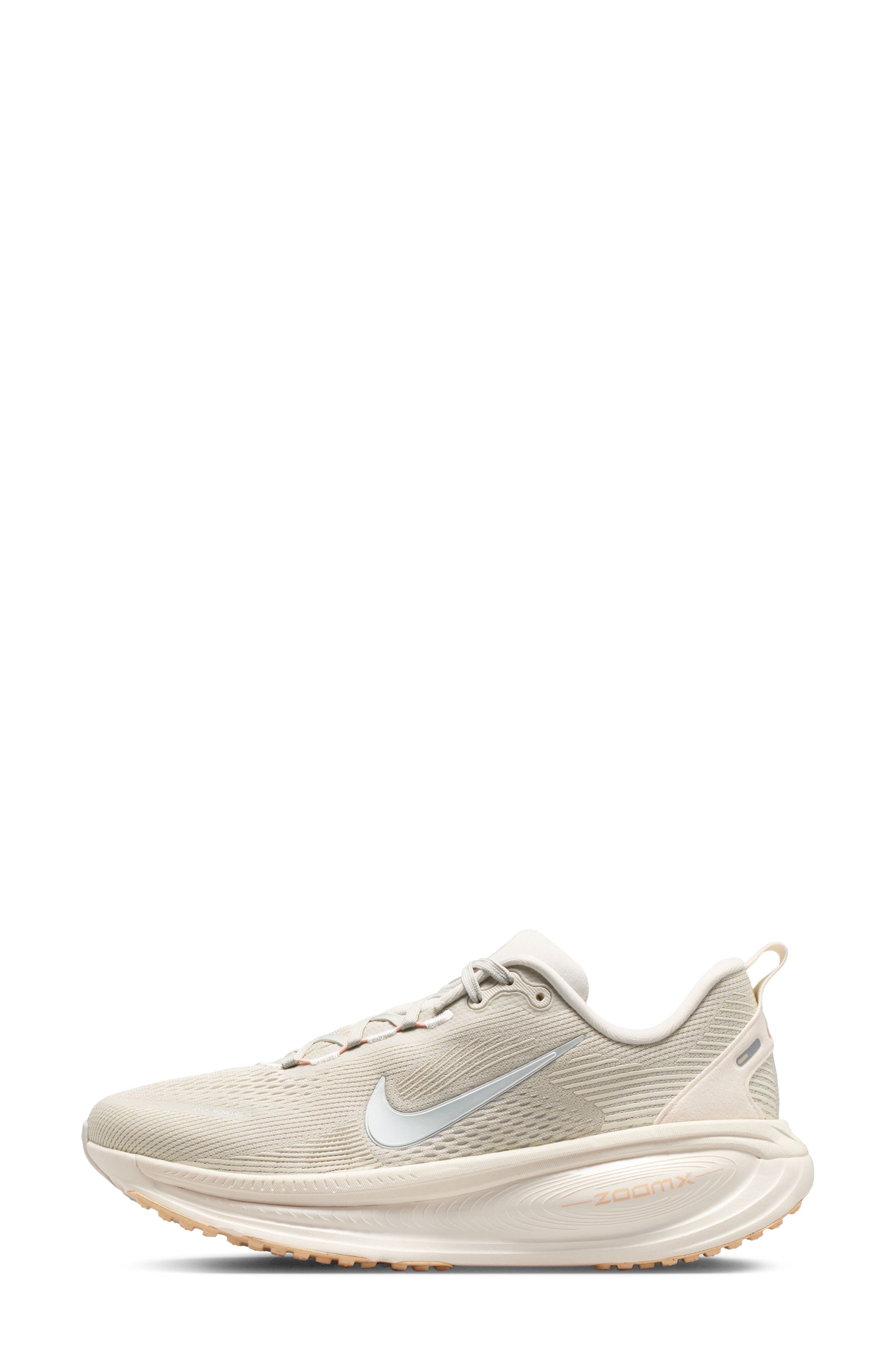 Vomero 18 Running Shoe, Alternate, color, LIGHT BONE/ SILVER/ ORANGE