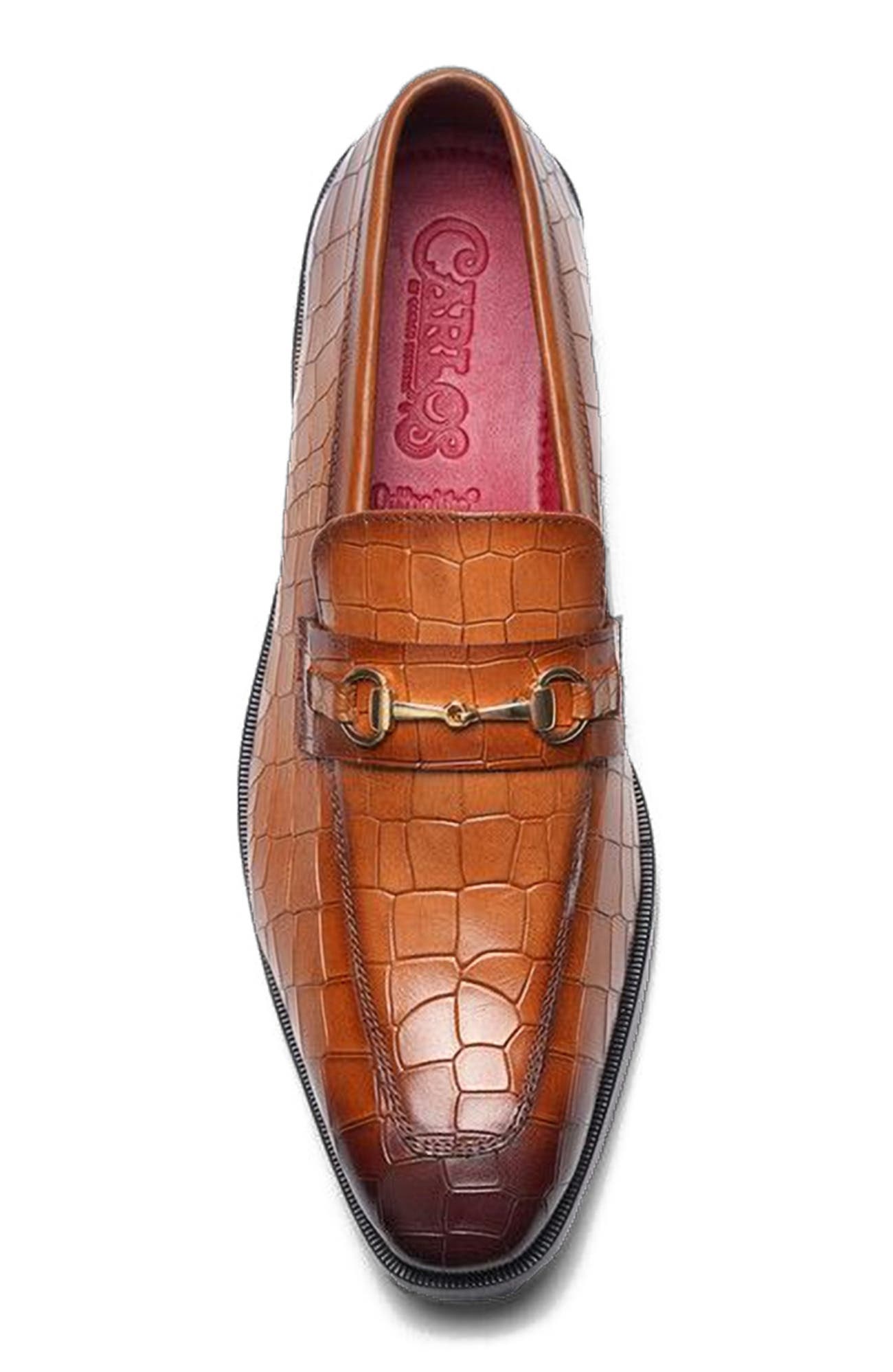 CARLOS SANTANA Havana Bit Loafer, Alternate, color, Tan Croco Print