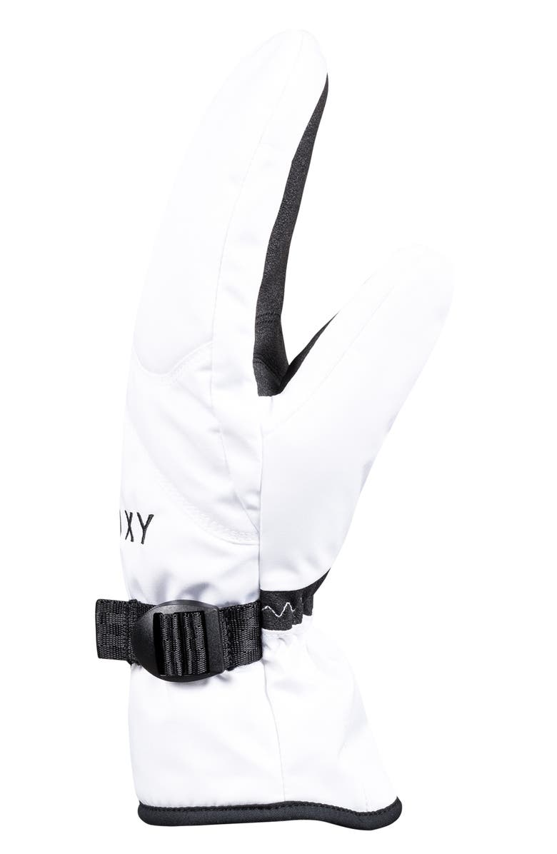 Roxy Jetty Mittens, Alternate, color, Bright White