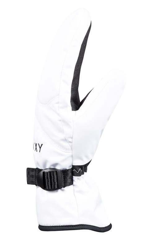 Roxy Jetty Mittens In White