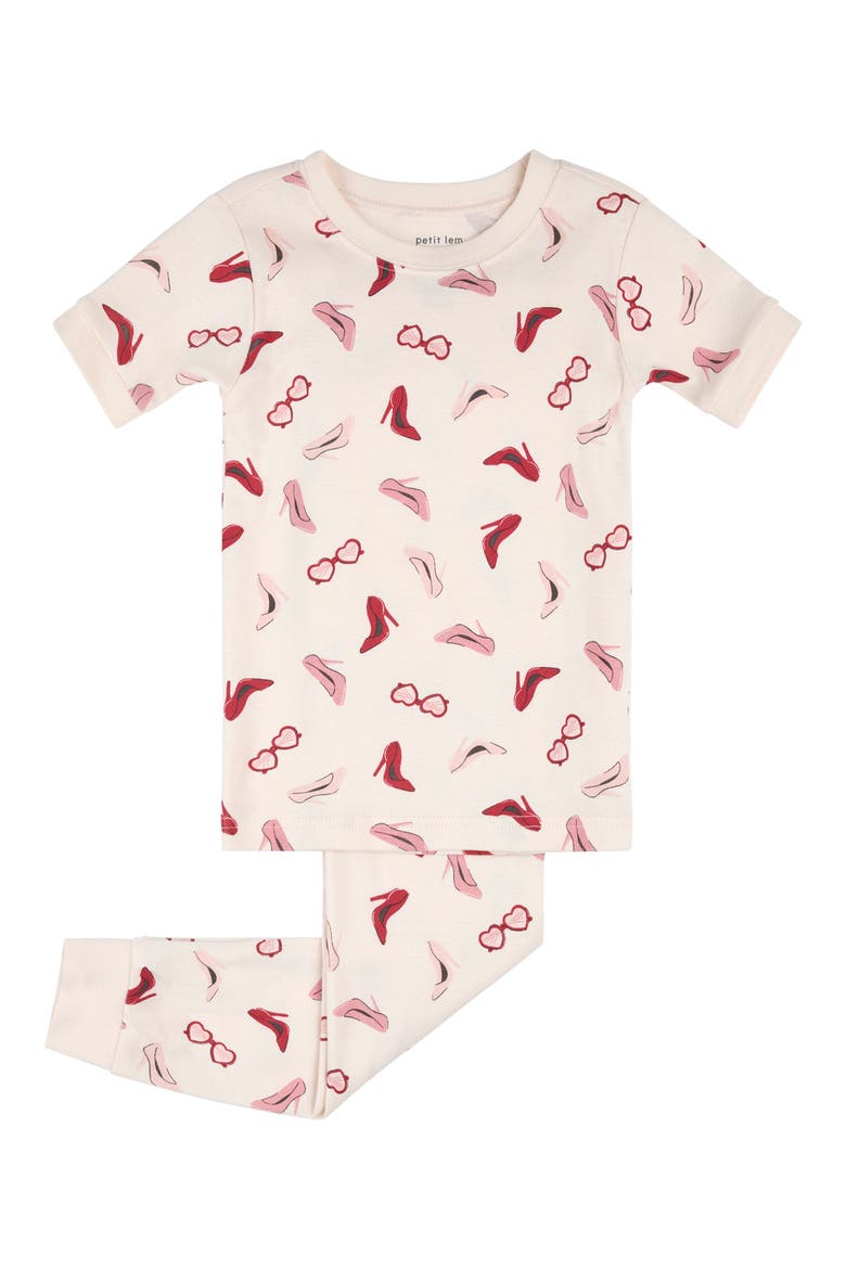 Kids' Fitted Two-Piece Organic Cotton Pajamas, Main, color, LIGHT PINK