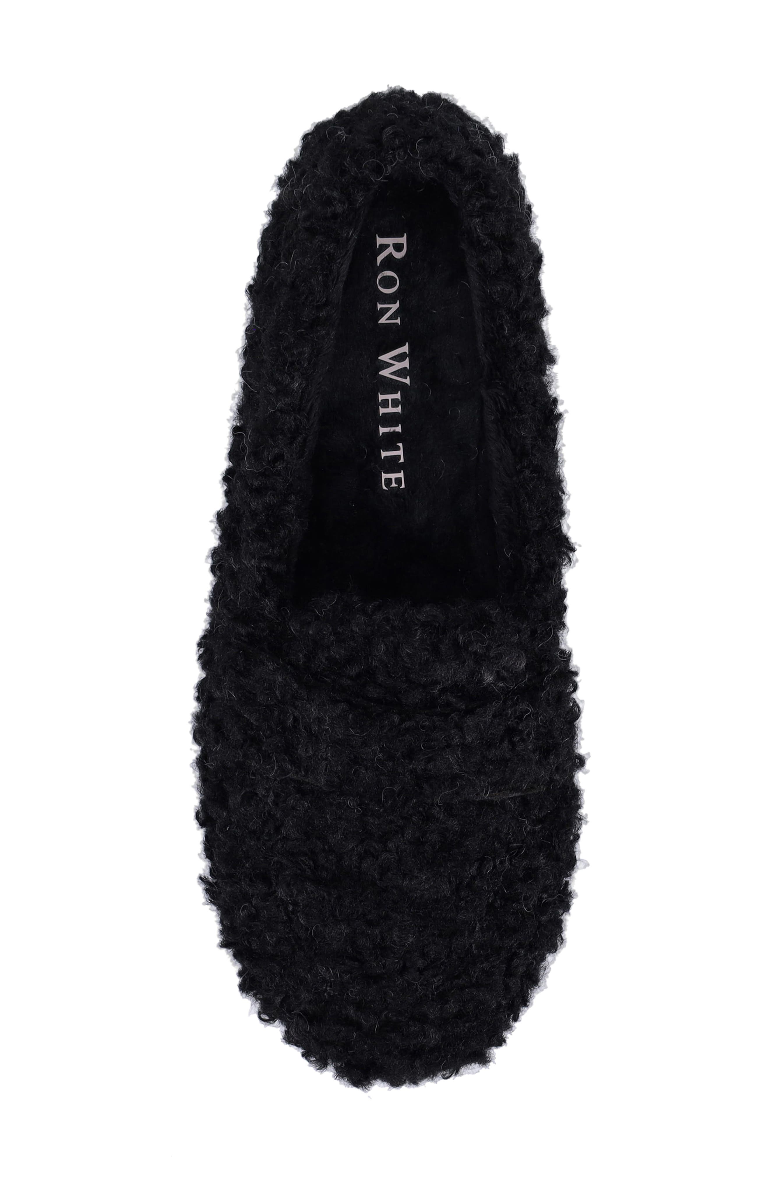 Ron White Teddy Wool Slipper, Alternate, color, Onyx