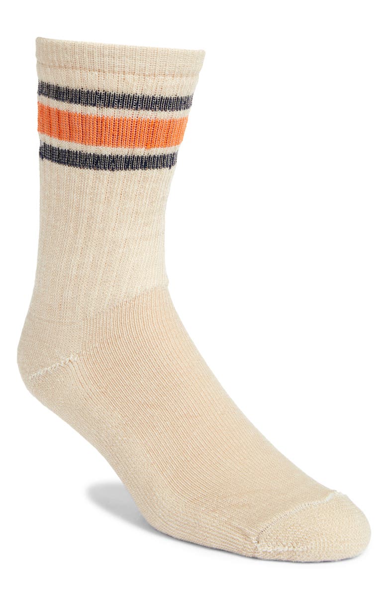 American Trench Stripe Merino Wool Blend Crew Socks, Main, color, 
