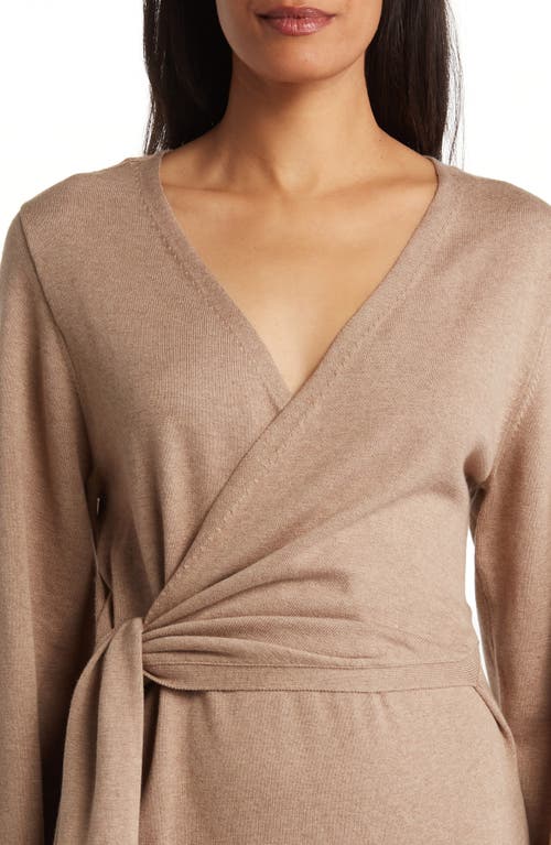 Shop Simkhai Skyla Long Sleeve Cotton & Cashmere Sweater Dress