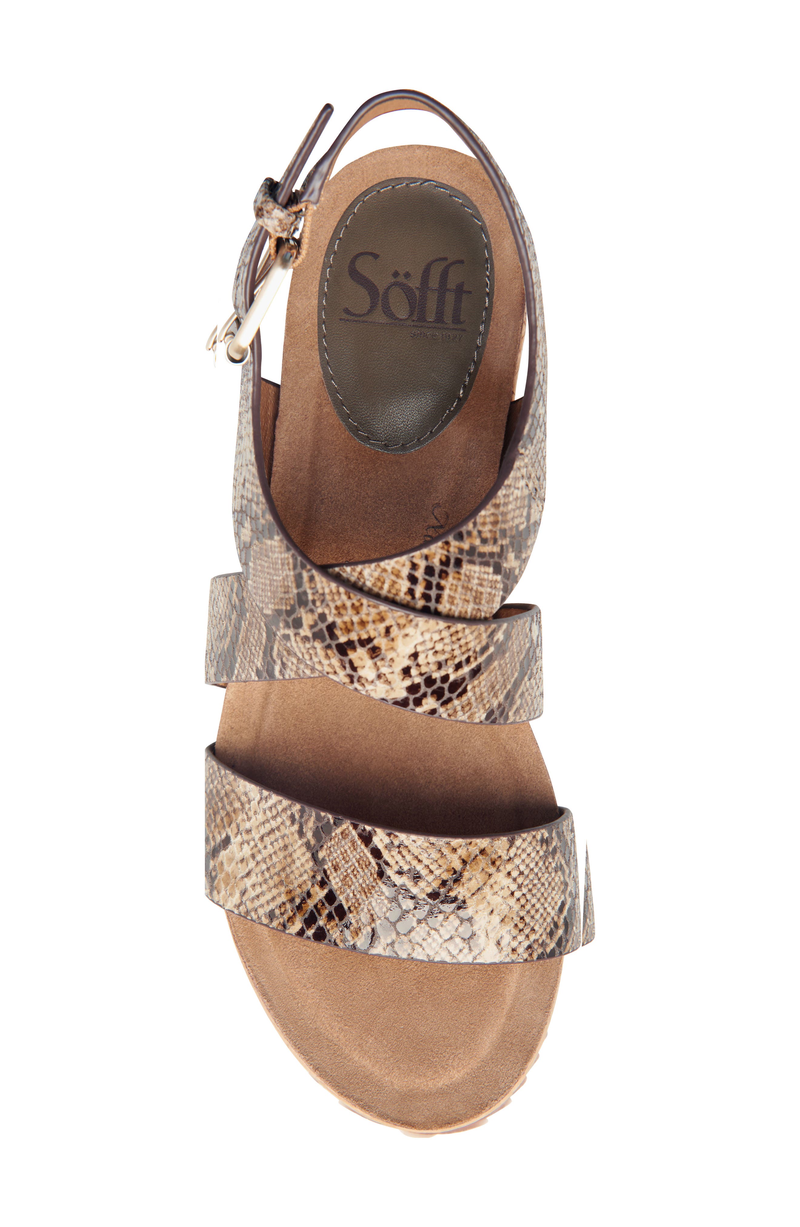 Haddison Platform Sandal, Alternate, color, TAUPE SNAKE