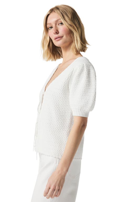 Splendid Beverly Puff Sleeve Sweater In White