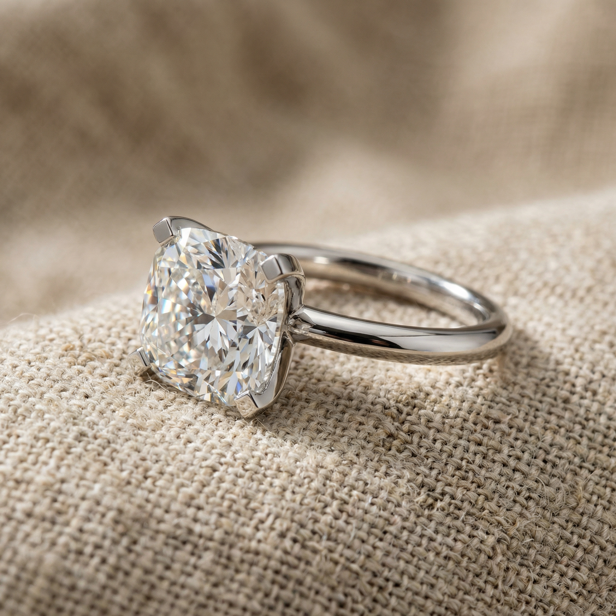 Женские аксессуары Bliss Diamond Certified 7Ct Cushion Diamond Engagement Ring 14k Gold Lab Grown — фото 4
