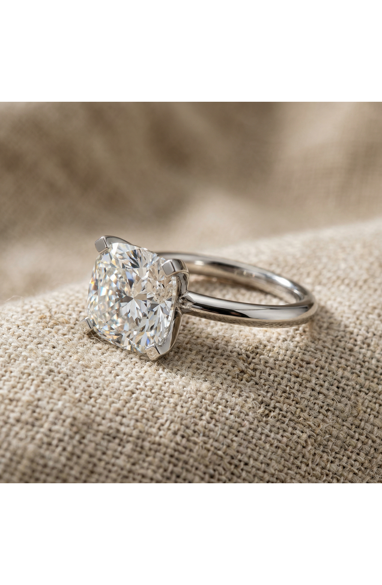 Bliss Diamond Certified 7Ct Cushion Diamond Engagement Ring 14k Gold Lab Grown, Alternate, color, 14K White Gold