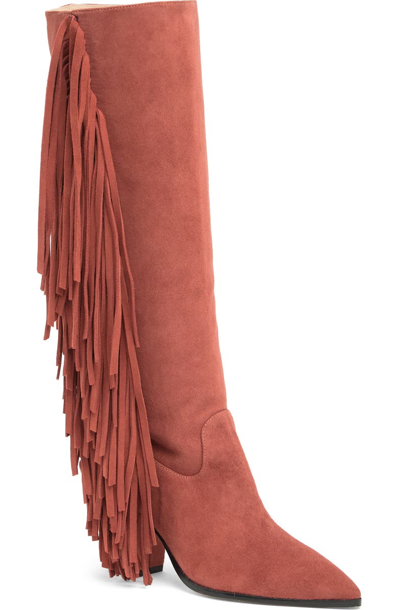 Stuart Weitzman Kenley Fringe Boot, Main, color, Cardamom