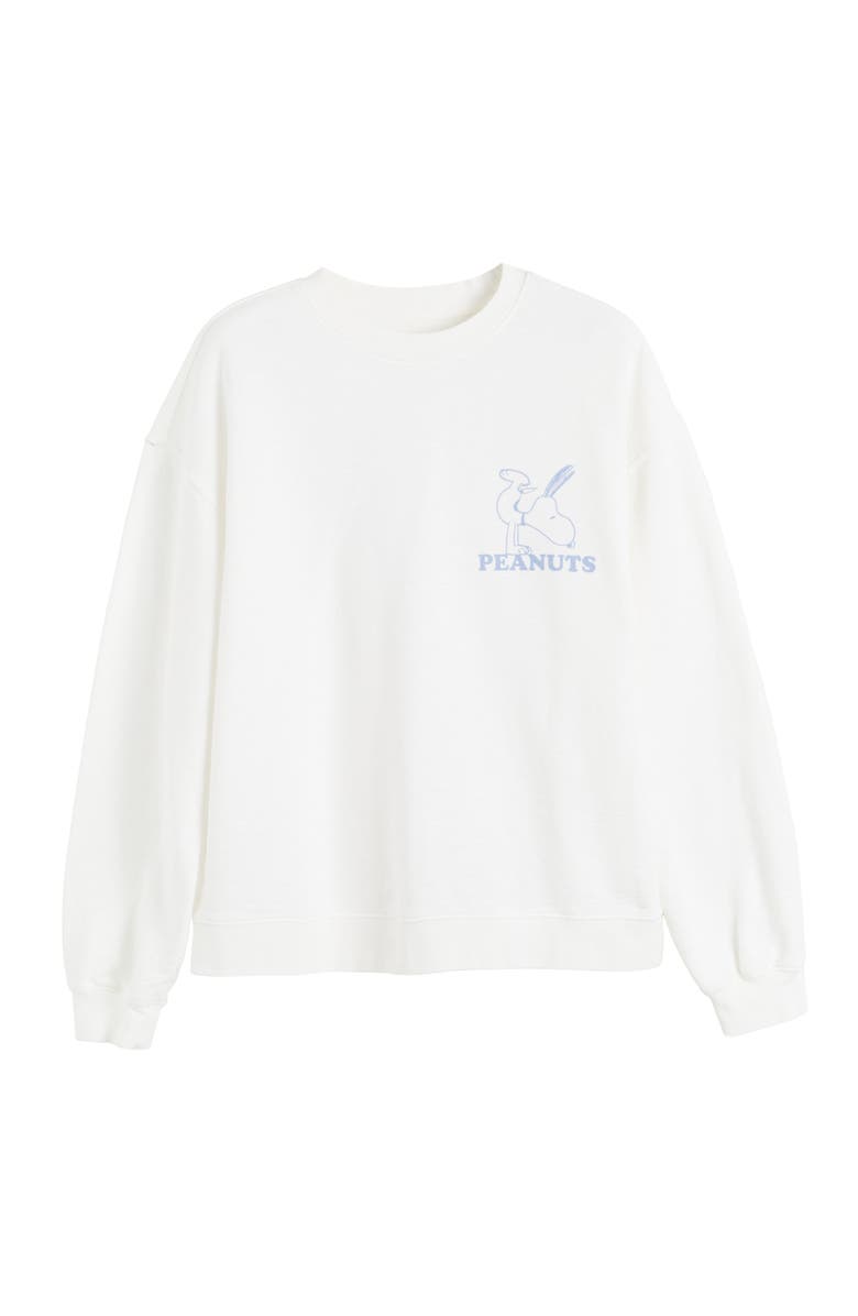 Chinti & Parker Peanuts Athletics Graphic Cotton Sweatshirt, Alternate, color, Cream