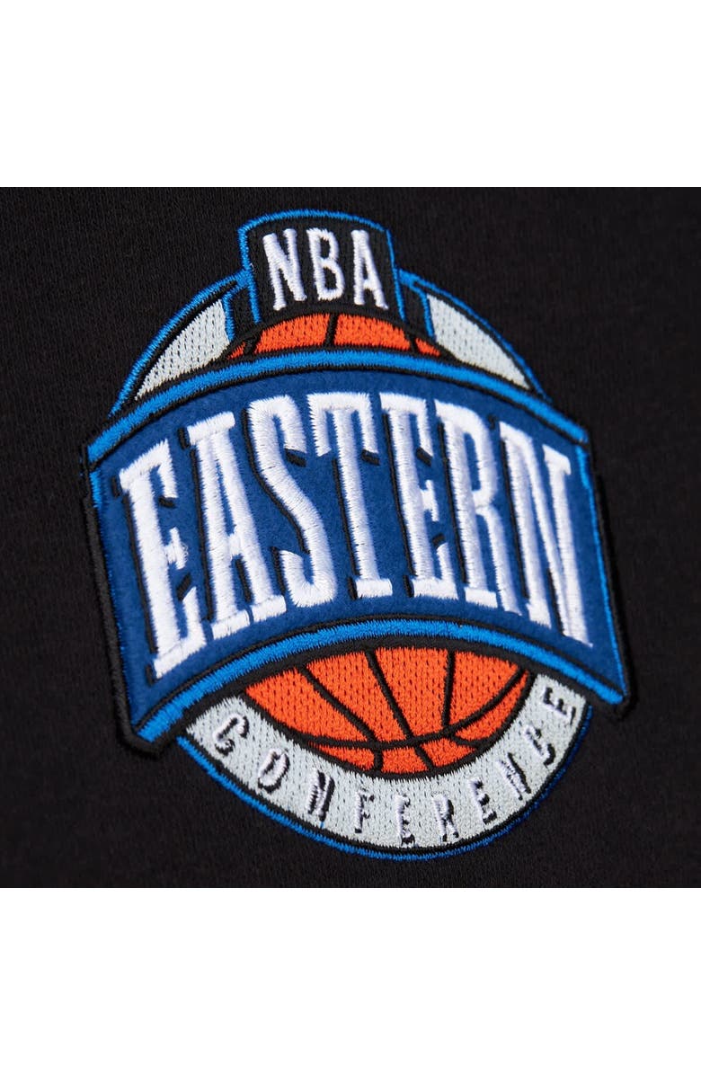 Mitchell & Ness Men's Mitchell & Ness Black Philadelphia 76ers Hardwood Classics Blackout Collection Pullover Hoodie, Alternate, color, Black