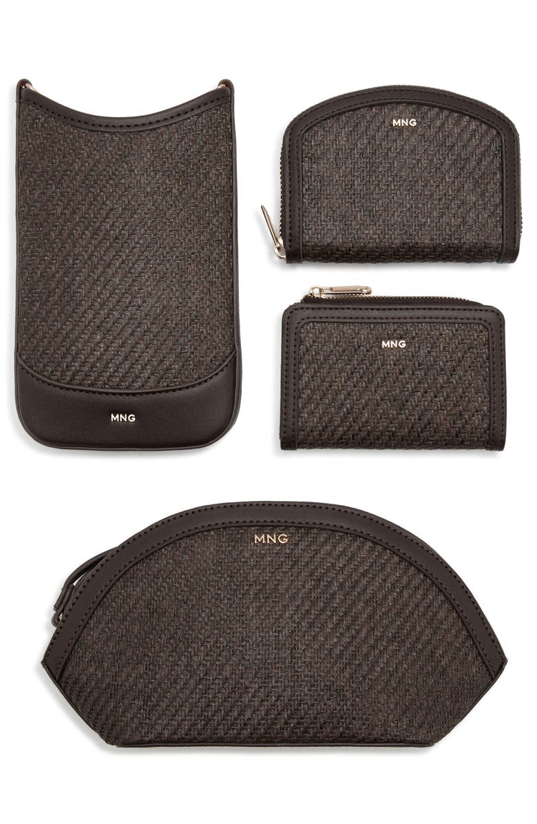 MANGO Medium Zip Wallet, Alternate, color, Chocolate