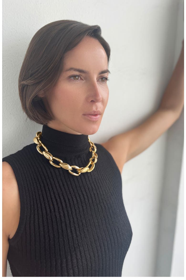 Chunky Chain Necklace, Alternate, color, GOLD