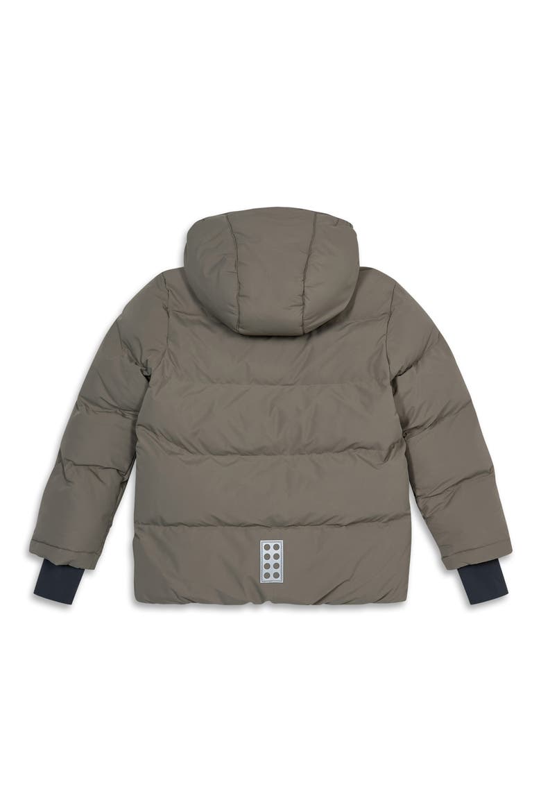 Kids' Hooded Puffer Jacket, Alternate, color, BROWN