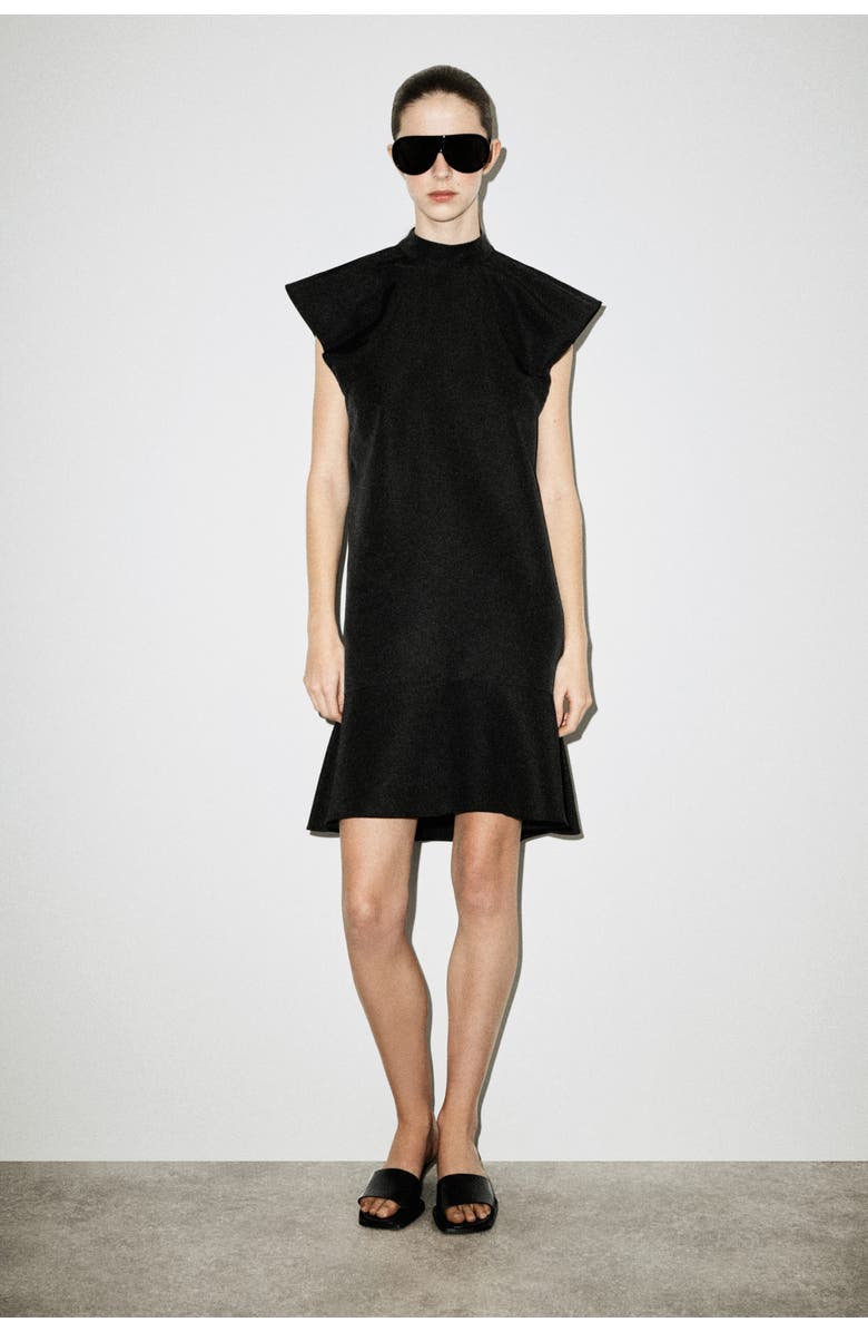 COS Sculpted Turtleneck Dress, Main, color, Black
