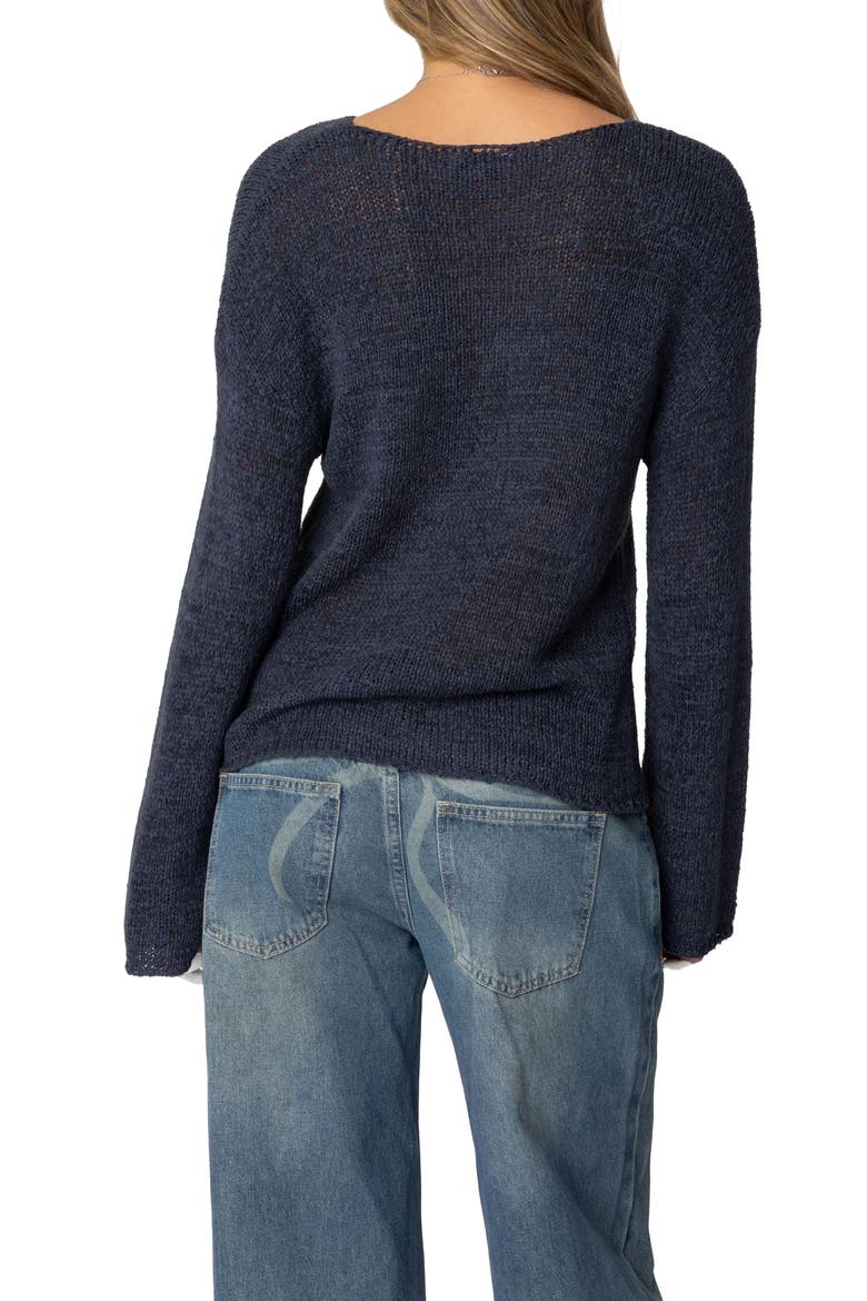 Drop Shoulder Sweater, Alternate, color, NAVY