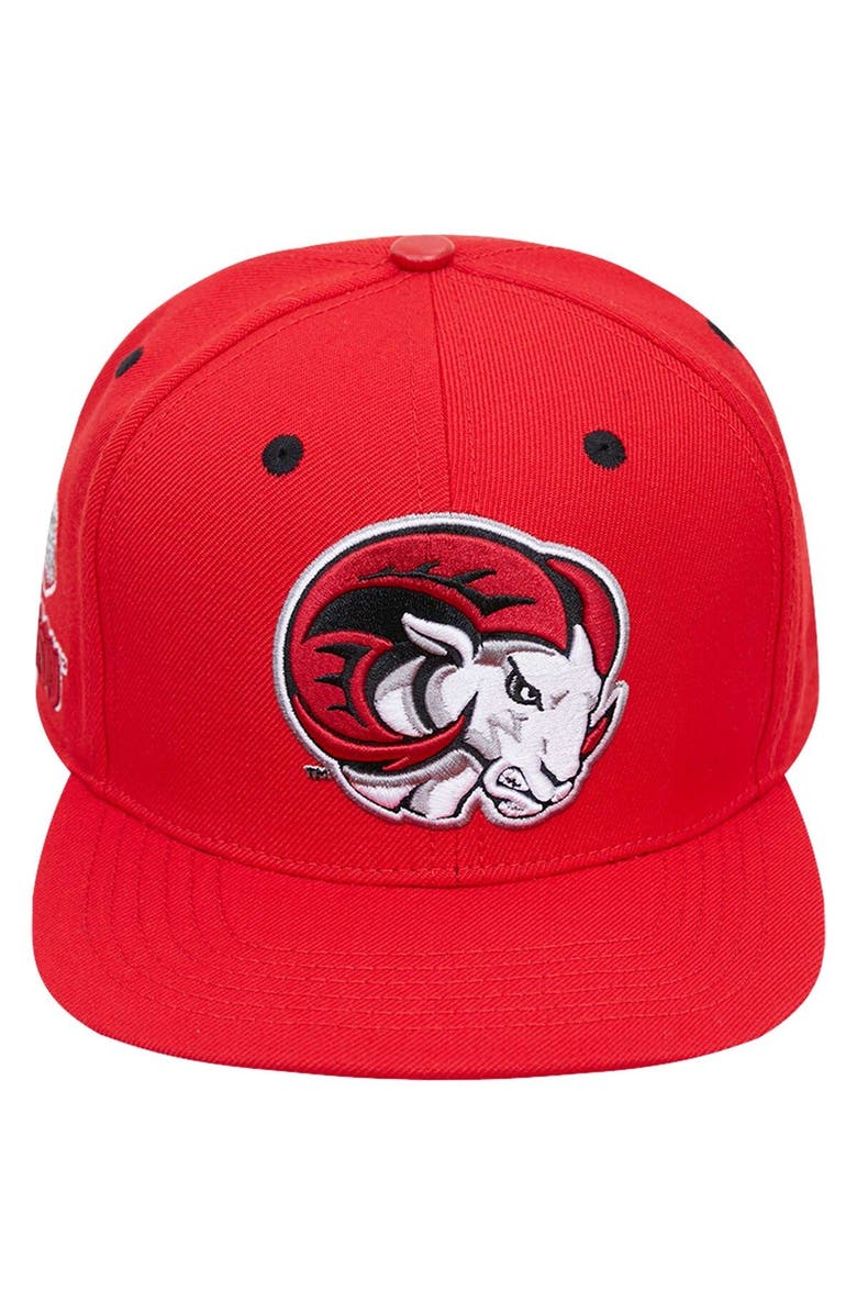 PRO STANDARD Men's Pro Standard  Red Winston Salem Rams Evergreen Mascot Snapback Hat, Alternate, color, 
