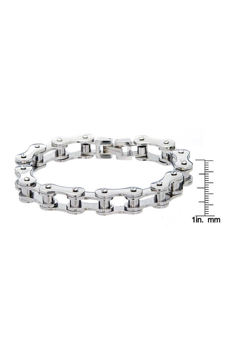 JAMES CAVOLINI ITALY Stainless Steel Bike Chain Bracelet, Alternate, color,