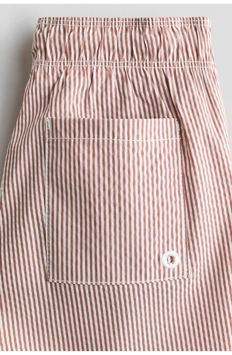 H&M Patterned swim shorts, Alternate, color, Light Brown/Striped