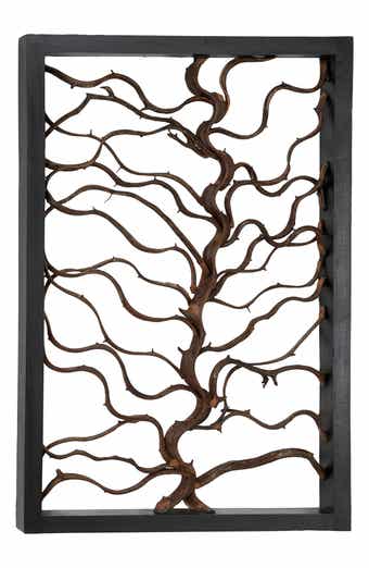 SONOMA SAGE HOME Black Rustic Teak Wood Wall Decor, 36 x 24