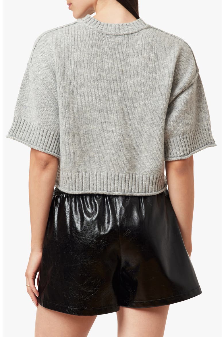 Crewneck Crop Sweater, Alternate, color, HEATHER GREY