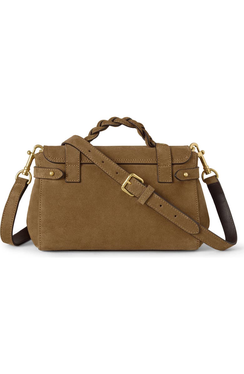 Mulberry Mini Alexa Suede Satchel, Alternate, color, Salcombe Sand