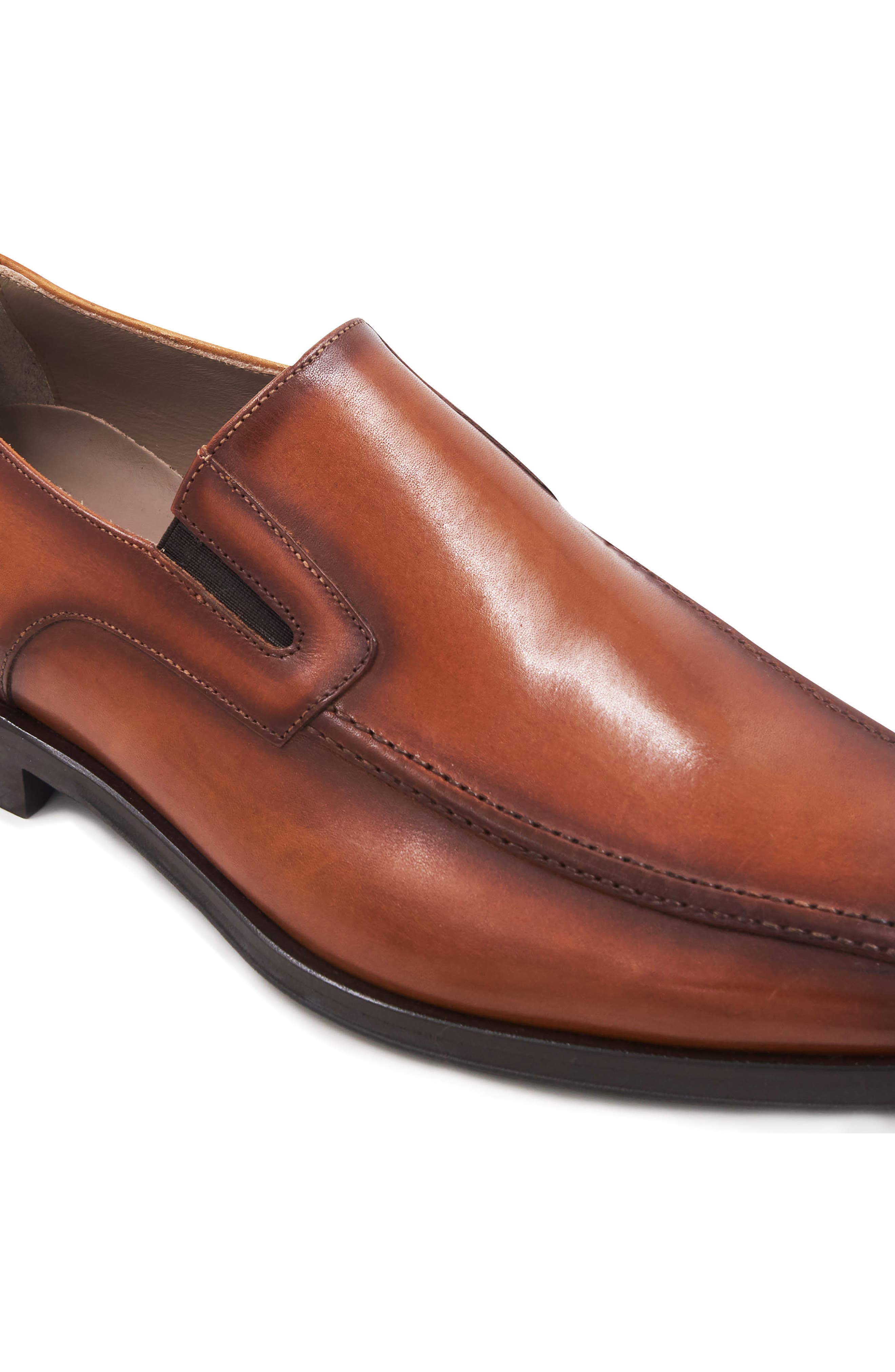 Bruno Magli Raging Square Toe Slip-On, Alternate, color, Cognac