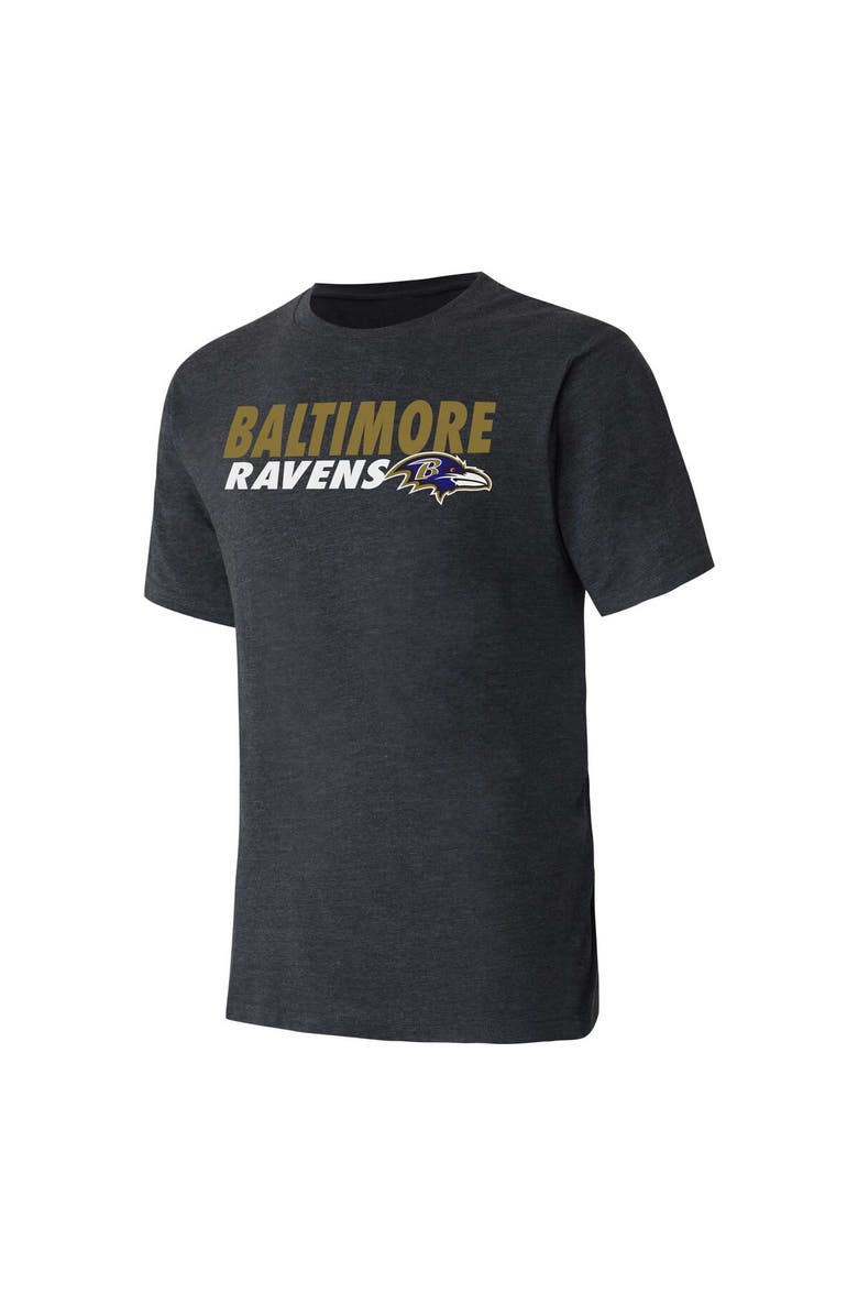 CONCEPTS SPORT Men's Concepts Sport Purple/Black Baltimore Ravens Meter T-Shirt & Shorts Sleep Set, Alternate, color,