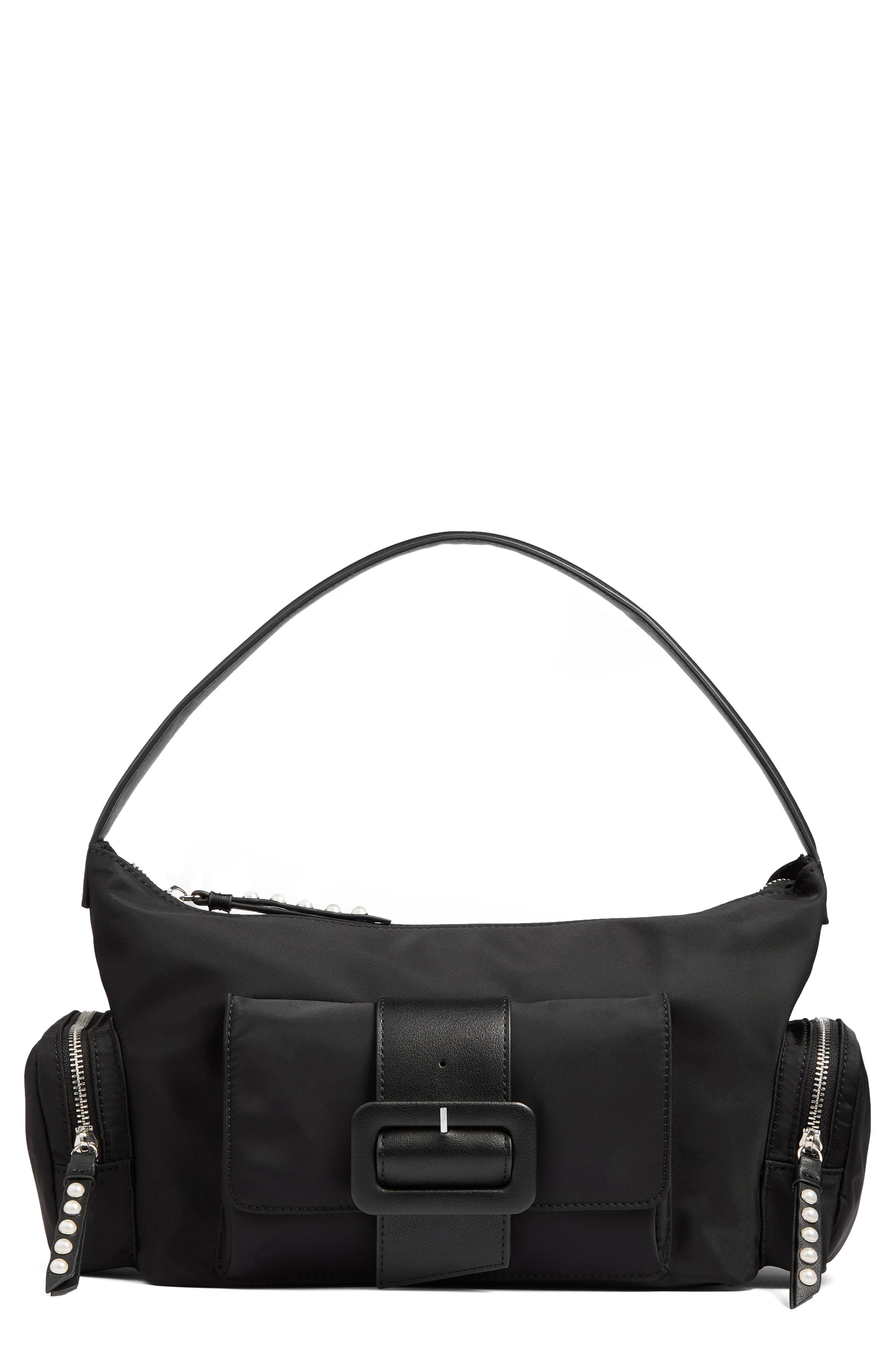 LK Bennett Zig Shoulder Bag, Main, color, Black