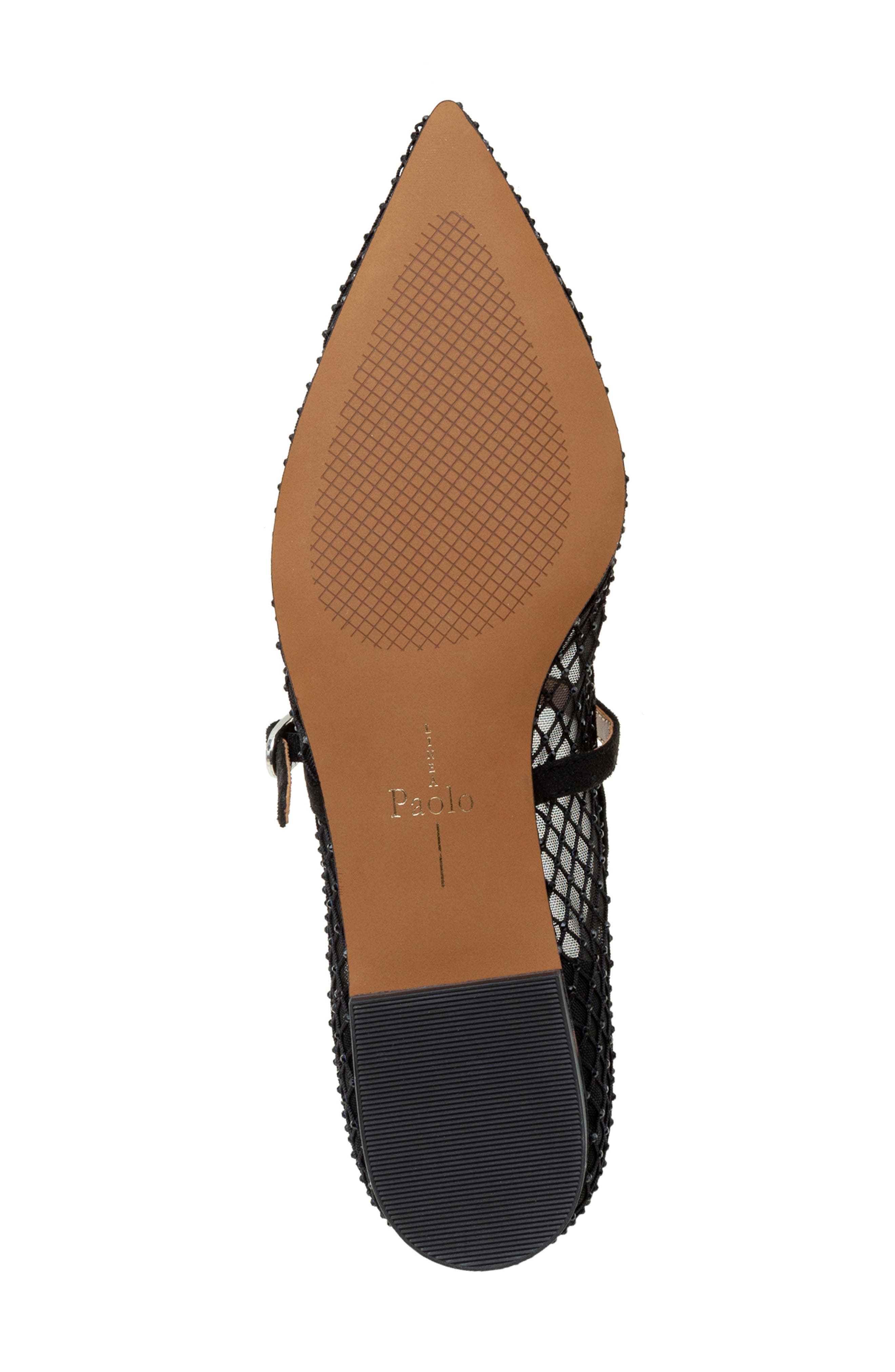 Linea Paolo Nadeen Pointed Toe Flat, Alternate, color, Black