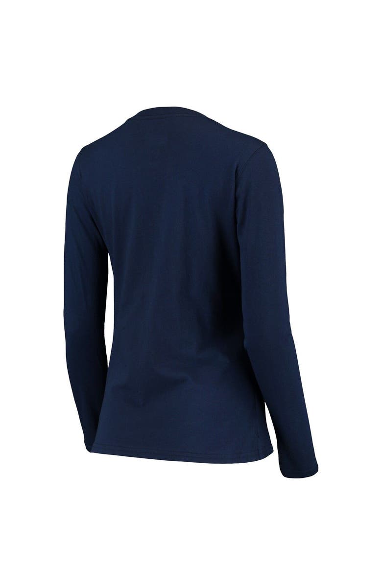 G-III 4HER BY CARL BANKS Women's G-III 4Her by Carl Banks Navy New England Patriots Post Season Long Sleeve V-Neck T-Shirt, Alternate, color, Navy