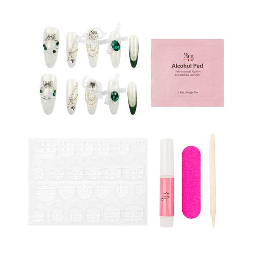 3h Nails Emerald Noir Luxury Hand Made Press On Nails In Multi