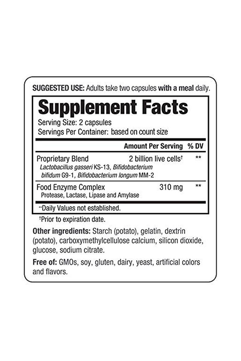 Enzymes+ Probiotic, Nutrient digestion and gut health, 60 Capsules, Alternate, color, None