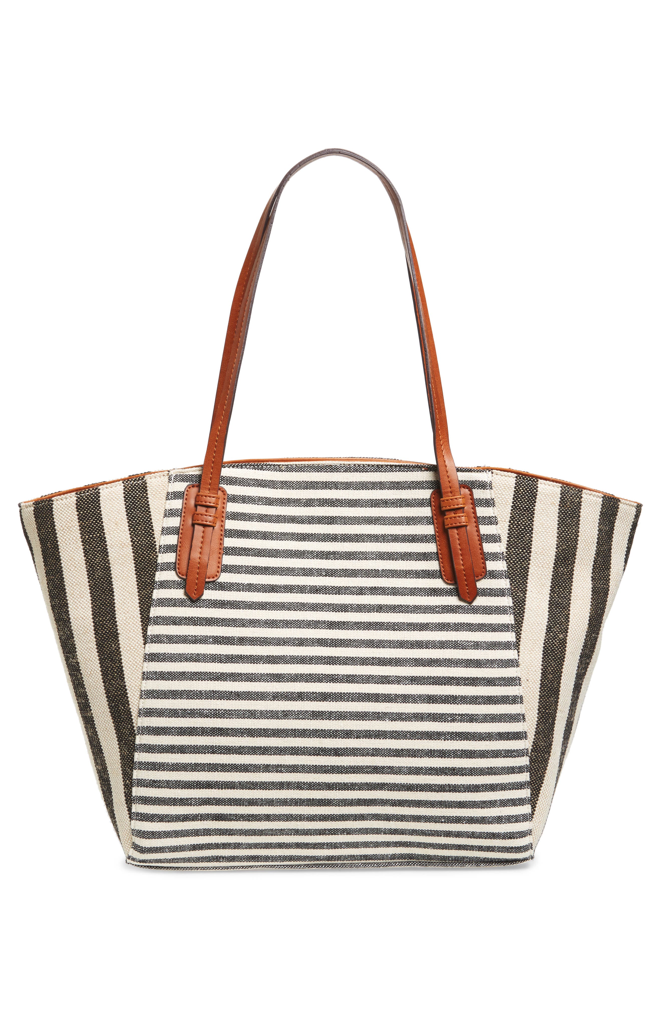 Rooney Trapeze Tote, Alternate, color, BLACK/ WHITE