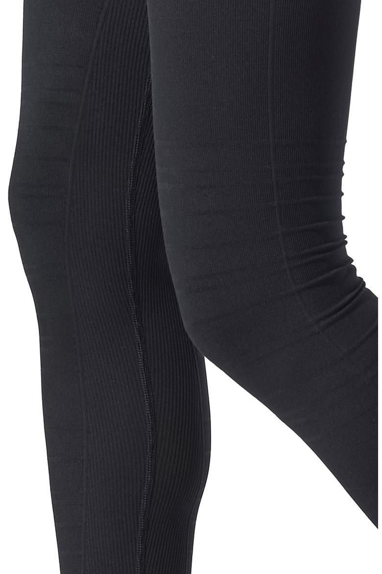 SportSupport Hipster Cuff Contour Support Maternity/Postpartum Leggings, Alternate, color, BLACK