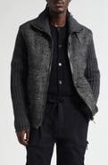 Dolce&Gabbana Herringbone Mixed Media Jacket