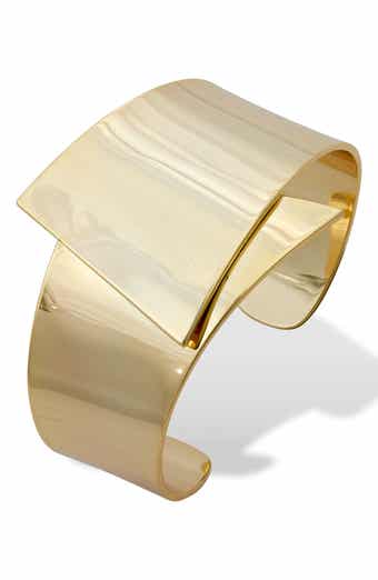 SAVVY CIE JEWELS Wide Flare Bangle Bracelet