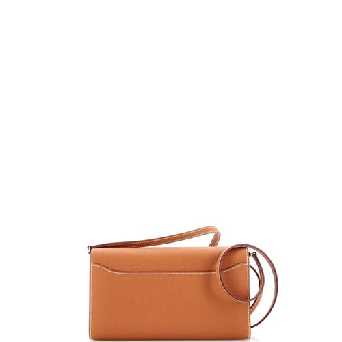 Pre-owned Hermes Hermes Constance To Go Wallet Epsom In Brown