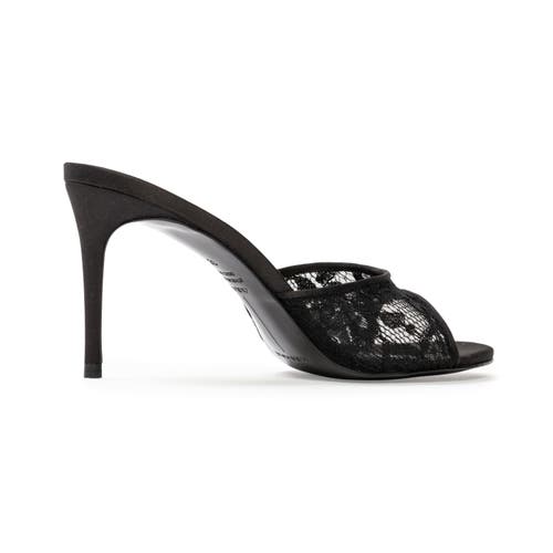 Black Suede Studio Celeste 80 Mule In Black