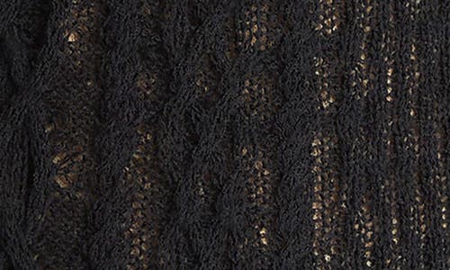 Vince Mock Neck Cable Stitch Sweater Vest In Black