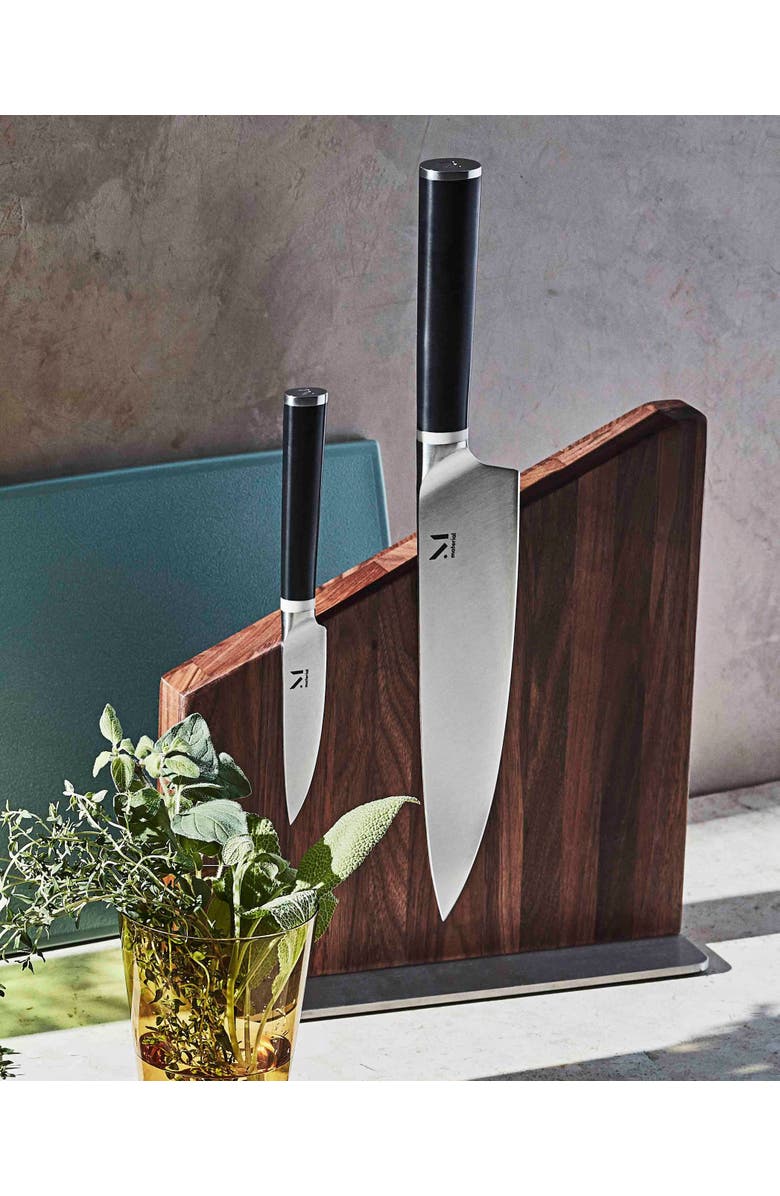MATERIAL The Knives and Stand Set, Alternate, color, White Ash / Almost Black
