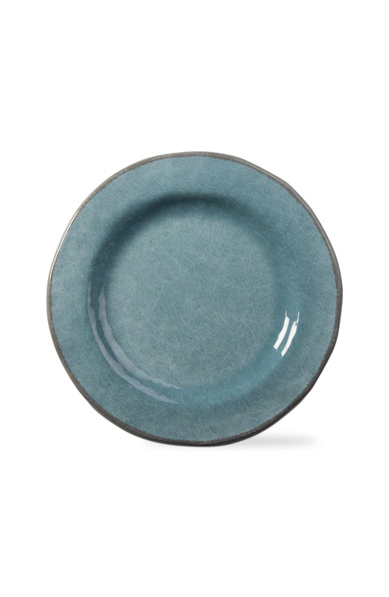 tag Veranda Aqua Melamine Dinner Plates Set of Four Dishwasher Safe, Main, color, Blue