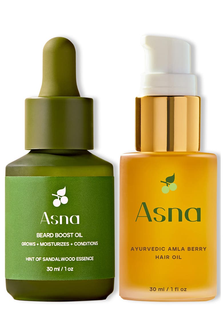 Amla BioVeda Beard Oil + 3-in-1 Hair Oil Growth & Hydration Set, Main, color, None