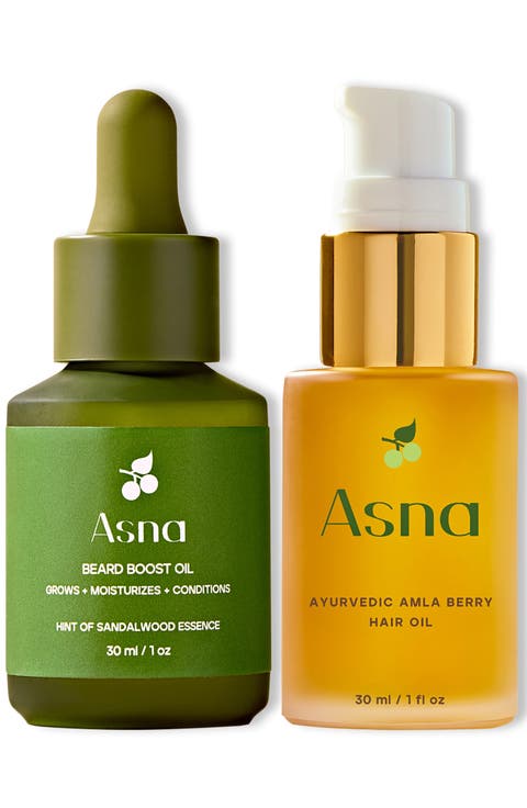 Amla BioVeda Beard Oil + 3-in-1 Hair Oil Growth & Hydration Set