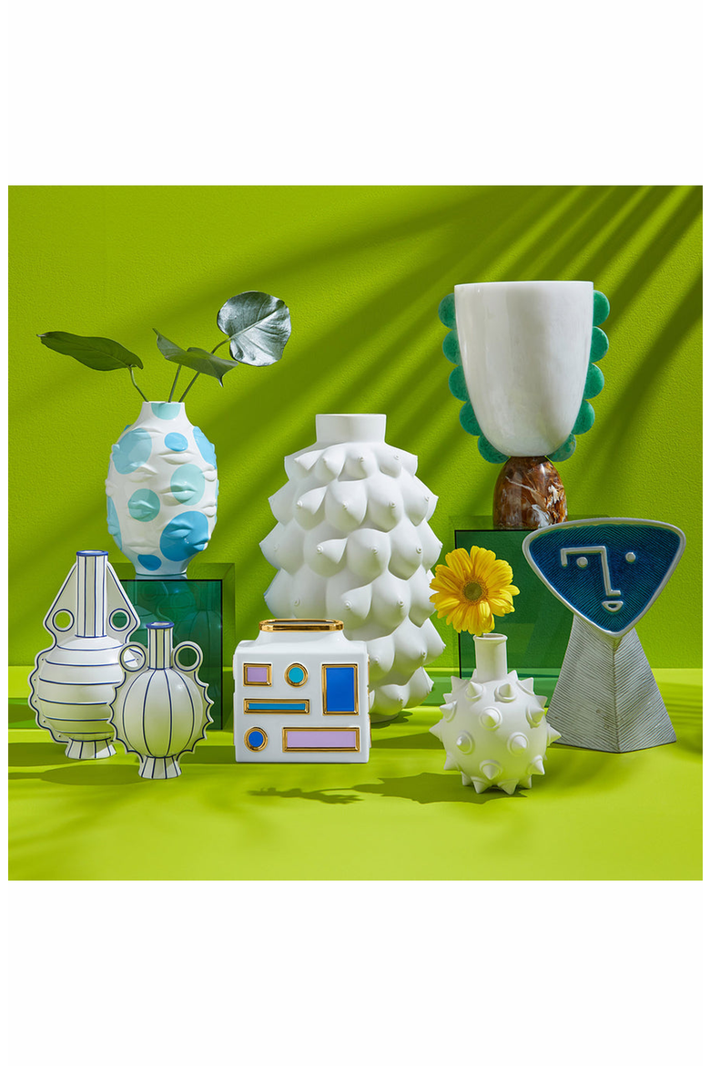 Charade Studded Bud Vase, Alternate, color, White