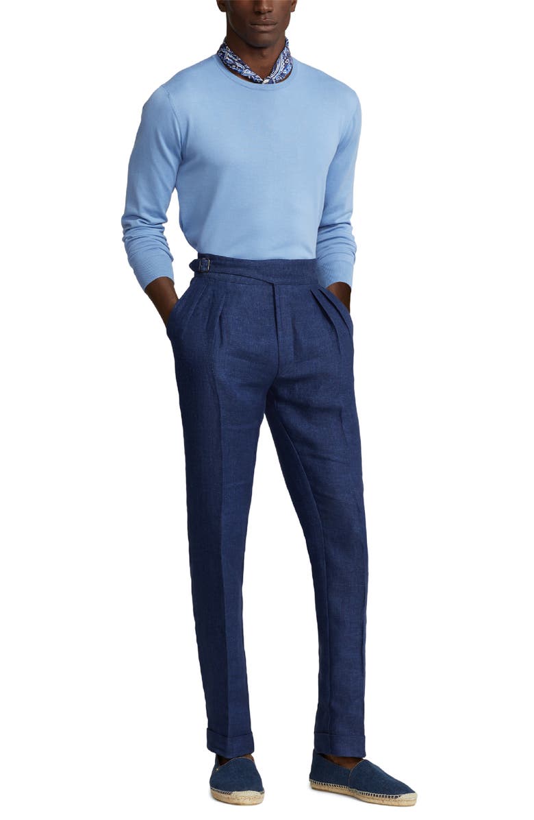 Ralph Lauren Purple Label Cotton Crewneck Sweater, Alternate, color, 