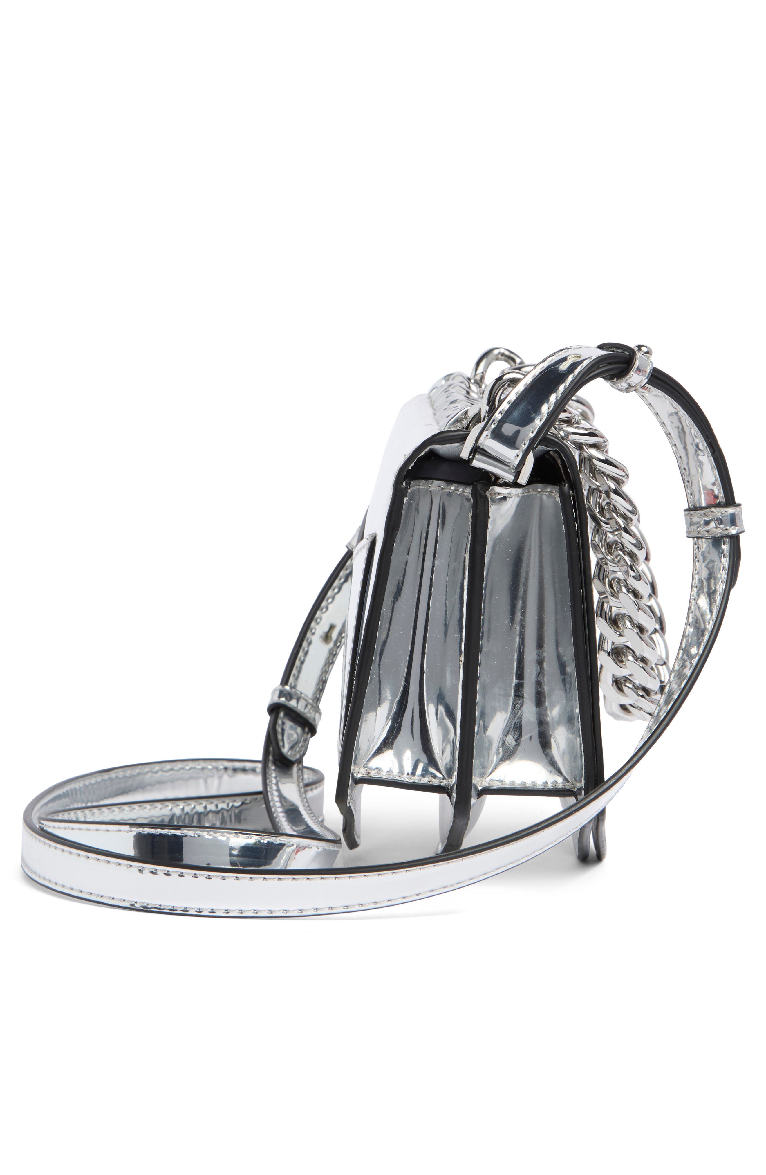 DKNY Riona Flap Crossbody Bag, Alternate, color, Silver