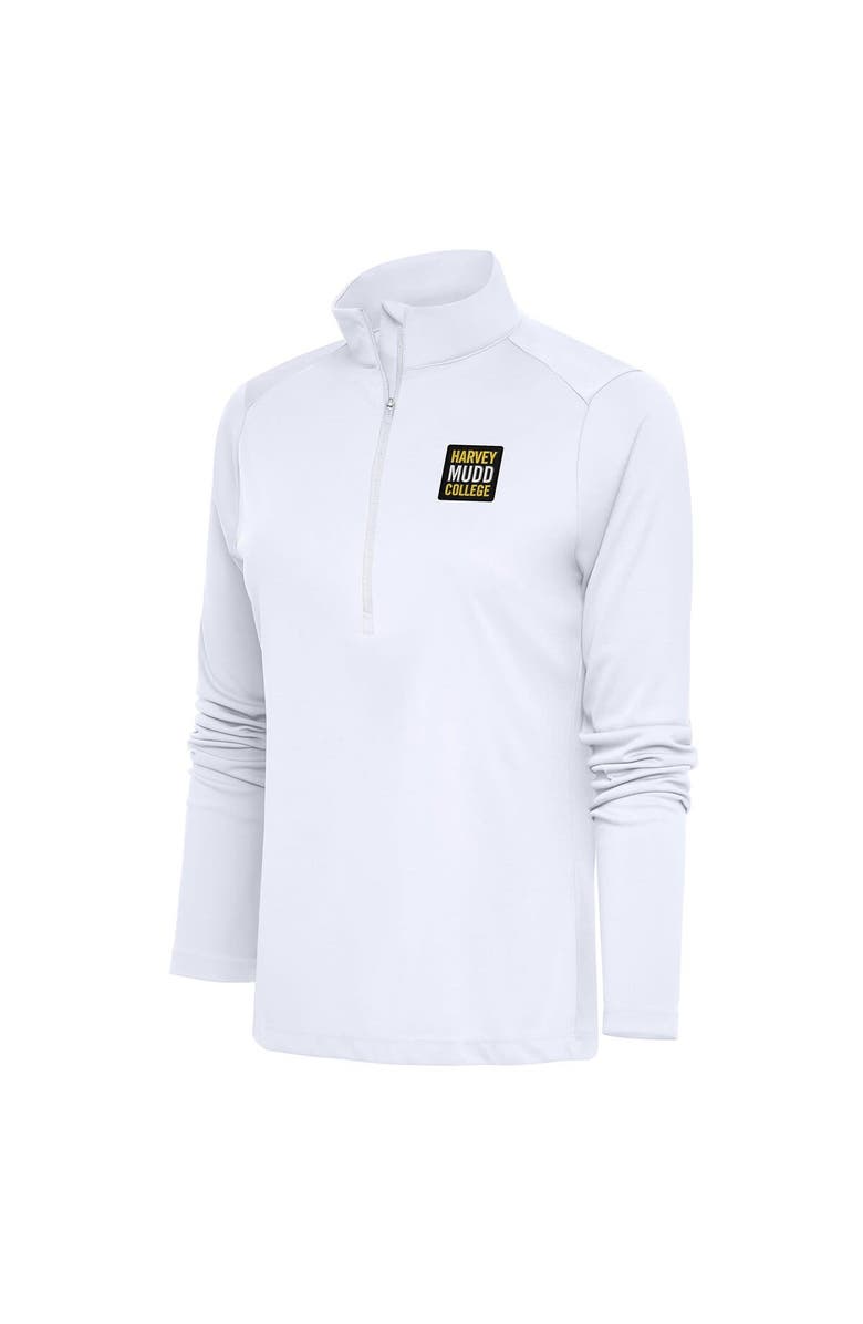 ANTIGUA Women's Antigua White Harvey Mudd College Tribute Half-Zip Top, Main, color, 