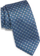 Canali Micro Medallion Silk Tie